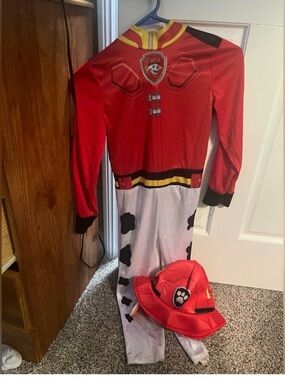 Nickelodeon Red & White Marshall Fire Pup Costume with Hat